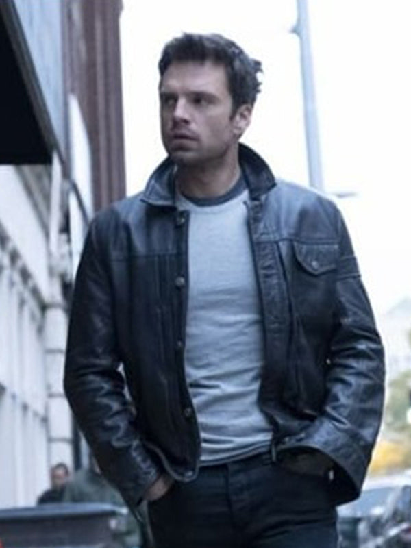 The Falcon And The Winter Soldier Sebastian Stan Leather Trucker Jacket Shop now