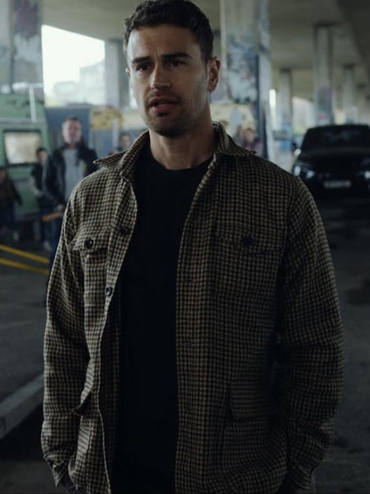 The Gentlemen Theo James Wool Houndstooth Jacket Buy now