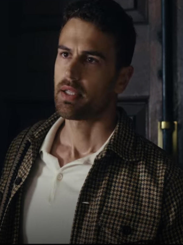 The Gentlemen Theo James Wool Houndstooth Jacket Christmas Sale