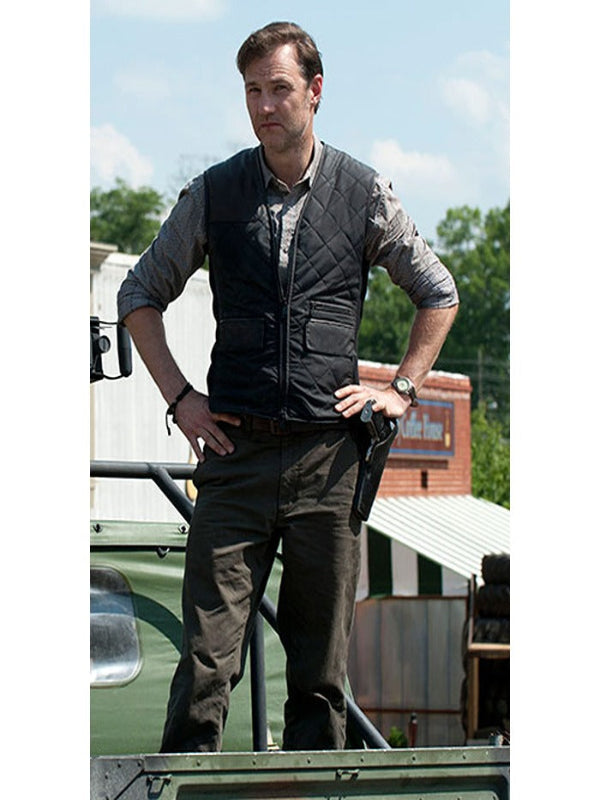 The Walking Dead Governor Quilted Cotton Vest Free Shipping USA Germany