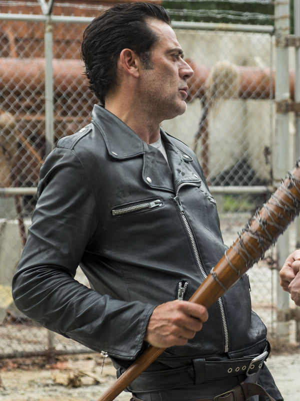 The Walking Dead Jeffrey Dean Morgan Negan Leather Jacket Free Shipping UK USA Canada