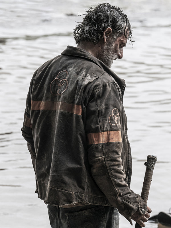 The Walking Dead Rick Grimes Brown Cotton Jacket Free Shipping Worldwide