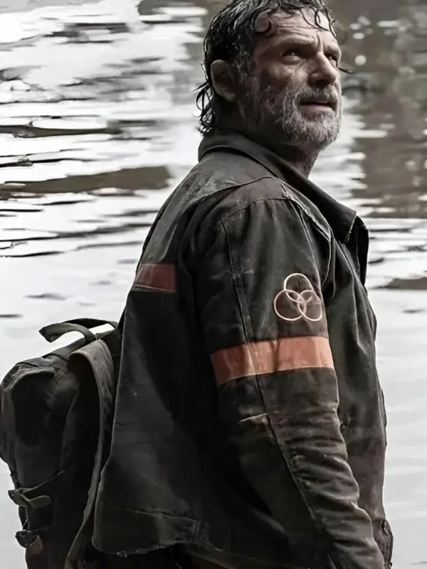 The Walking Dead Rick Grimes Brown Cotton Jacket on Sale