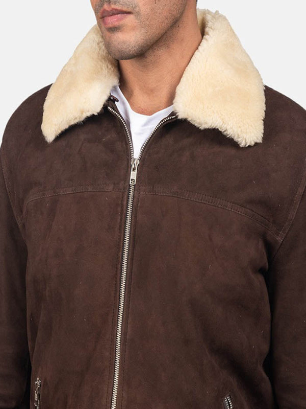 The Walking Dead Rick Grimes Brown Suede Jacket Celebrity Style Sale