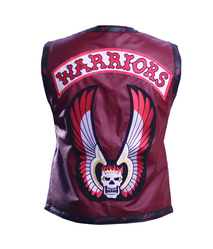 The Warriors Michael Beck Biker Leather Vest Costume USA UK Free Shipping
