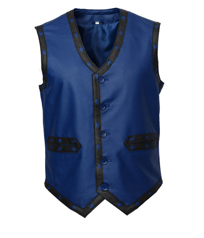 The Warriors Leather Motorcycle Vest Costume