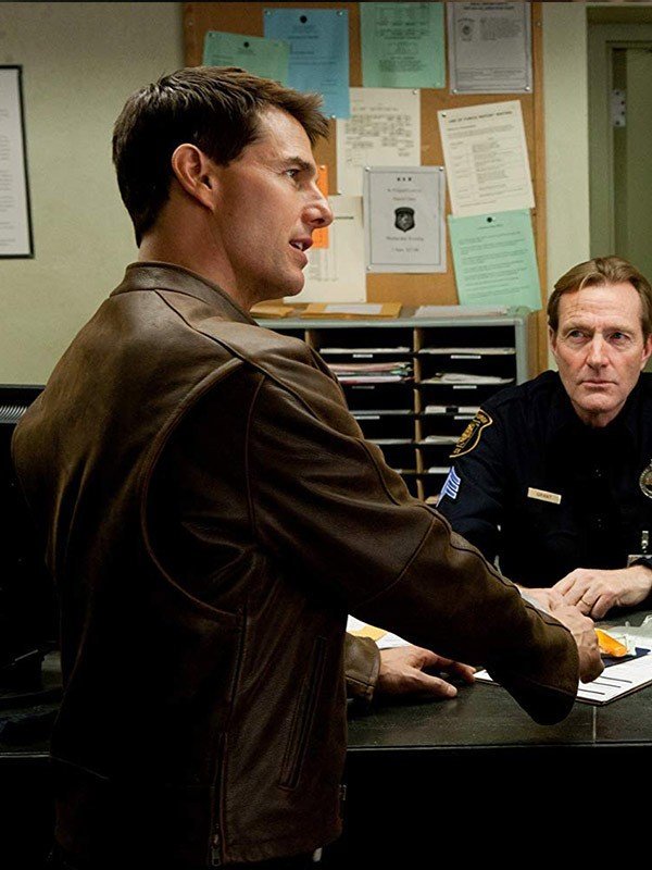 Tom Cruise Jack Reacher Brown Distressed Leather Jacket Christmas Sale movies jackets