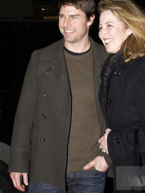 Tom Cruise Mission Impossible Vintage Wool Peacoat Free Shipping UK USA Canada