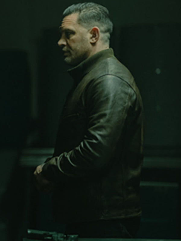 Tom Hardy MobLand 2025 Brown Leather Jacket Free Shipping UK USA Canada