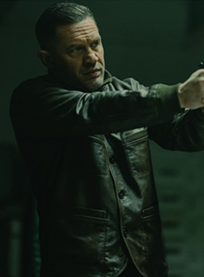Tom Hardy MobLand 2025 Brown Leather Jacket Shop now