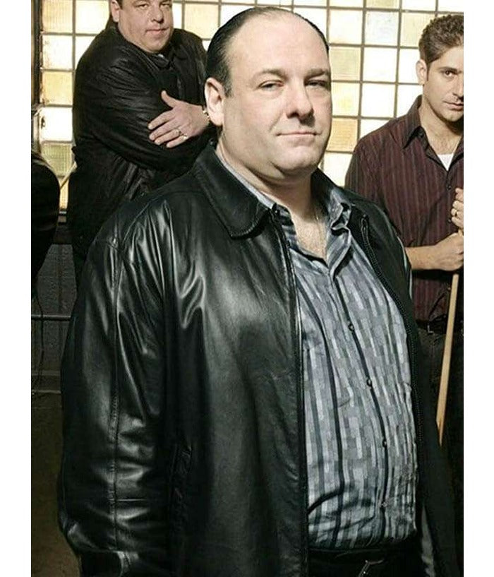 Tony Soprano The Sopranos Black Leather Jacket New Year Sale
