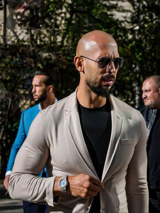 Top G Cobra Andrew Tate Beige Slim fit Blazer Buy now