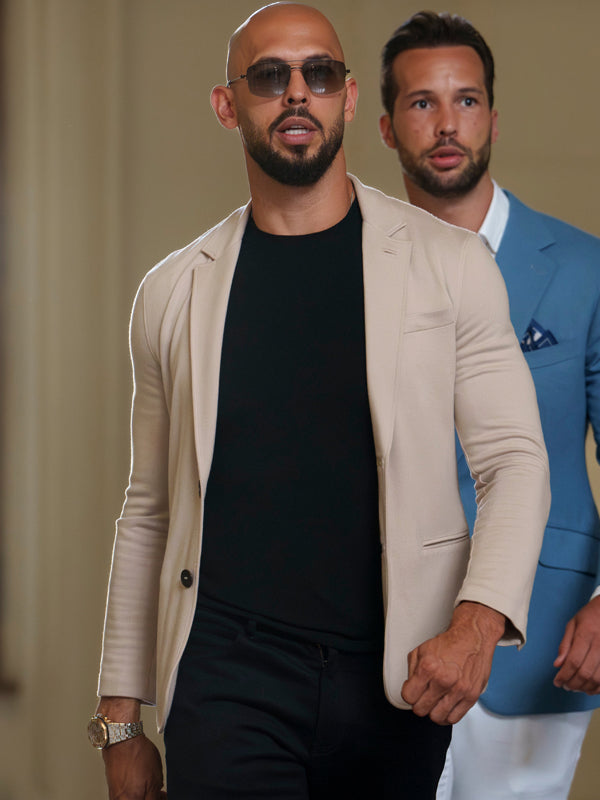 Top G Cobra Andrew Tate Beige Slim fit Blazer Shop now