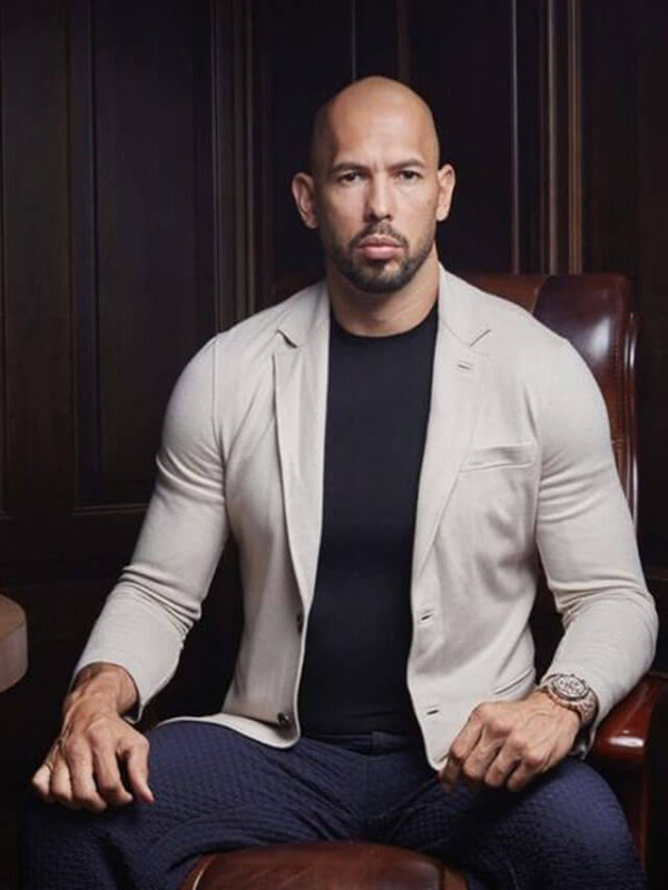 Top G Cobra Andrew Tate Beige Slim fit Blazer