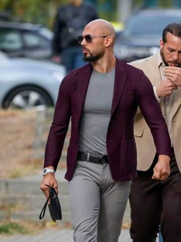 Top G Cobra Andrew Tate Maroon Classic Blazer Buy now