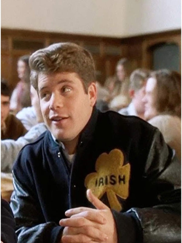 University Of Notre Dame Irish Rudy Bomber Varsity Jacket lederjacke herren veste en cuir
