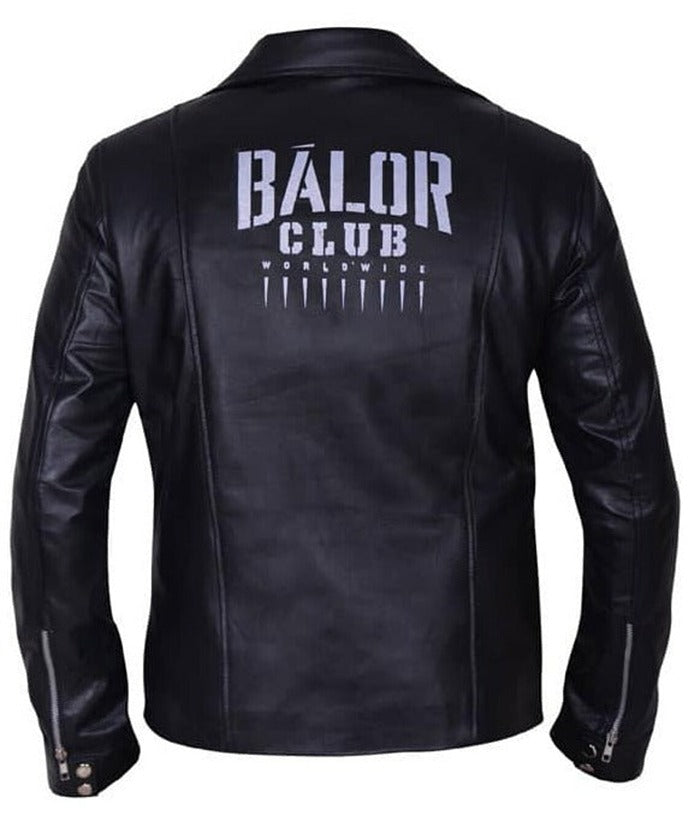 WWE Finn Balor Black Leather Biker Jacket veste en cuir