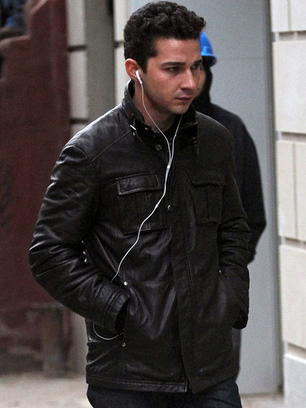 Wall Street Money Never Sleeps Shia LaBeouf Leather Jacket Free Shipping Worldwide