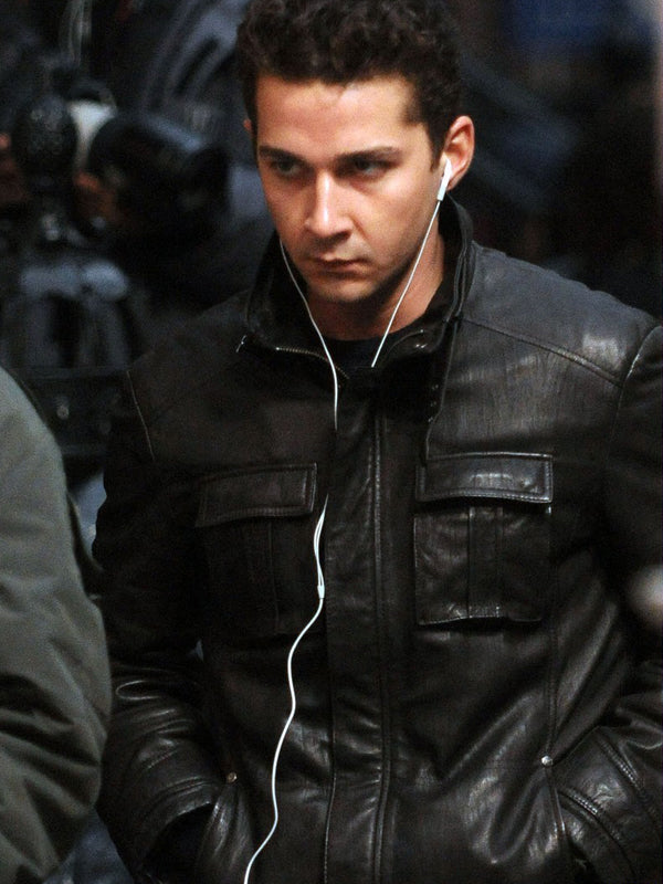 Wall Street Money Never Sleeps Shia LaBeouf Leather Jacket Gifts For Him