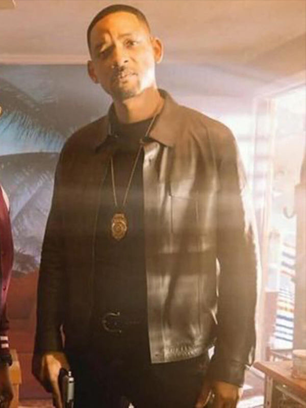 Will Smith Bad Boys Ride or Die Trucker Leather Jacket Shop now