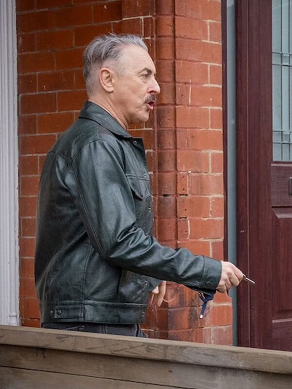 Alan Cumming Tip Toe 2026 Black Leather Jacket