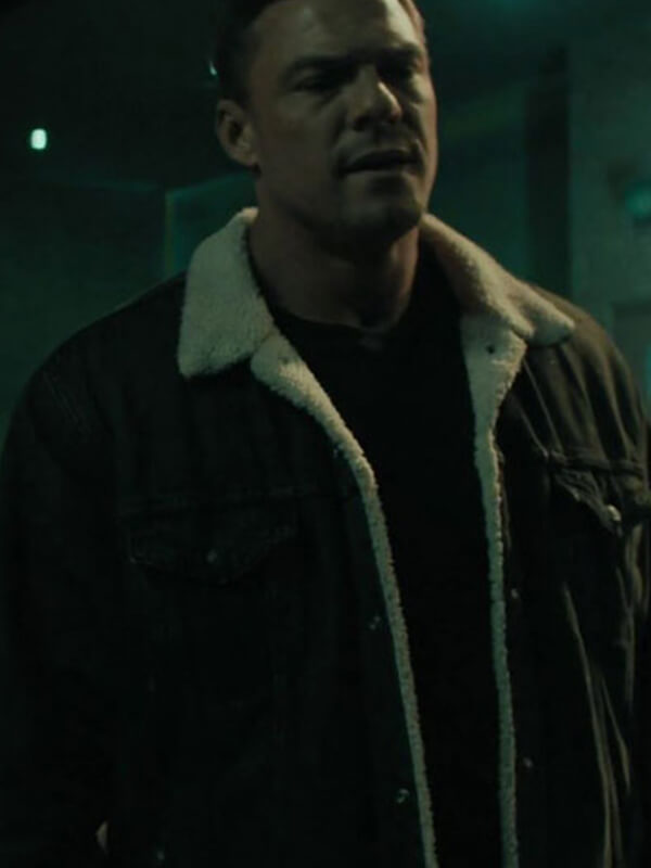 Alan Ritchson Reacher S04 Denim Shearling Jacket