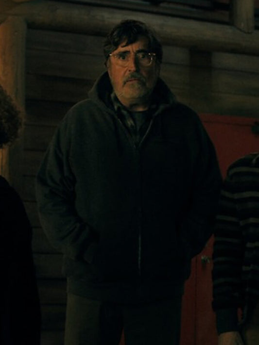 Alfred Molina The Boroughs 2026 Black Hooded Jacket