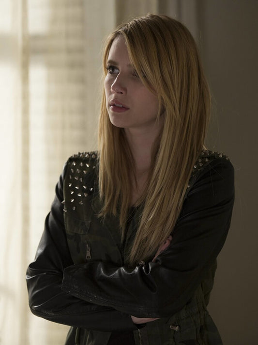 American Horror Story S03 Emma Roberts Green Jacket