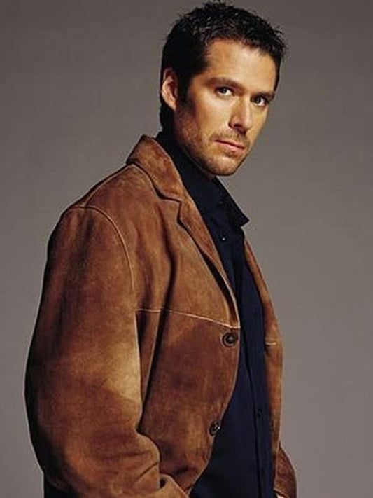 Angel Wesley Wyndam Pryce Brown Suede Coat
