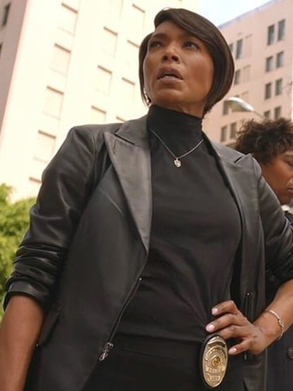Angela Bassett 9-1-1 S04 Black Leather Blazer