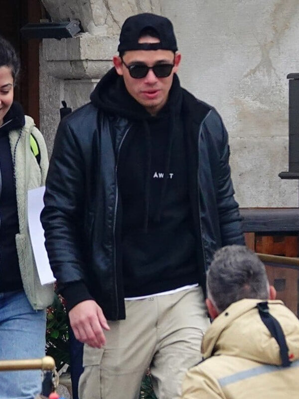 Anthony Ramos The Beauty 2026 Black Leather Jacket