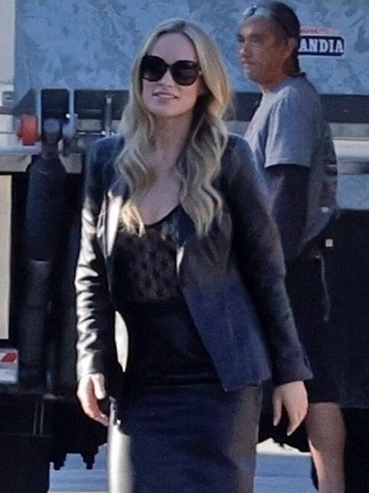 Behemoth 2026 Olivia Wilde Black Leather Blazer