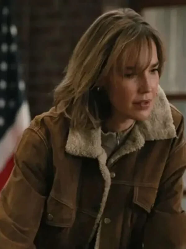 Belle Skinner Marshals S01 Suede Shearling Jacket