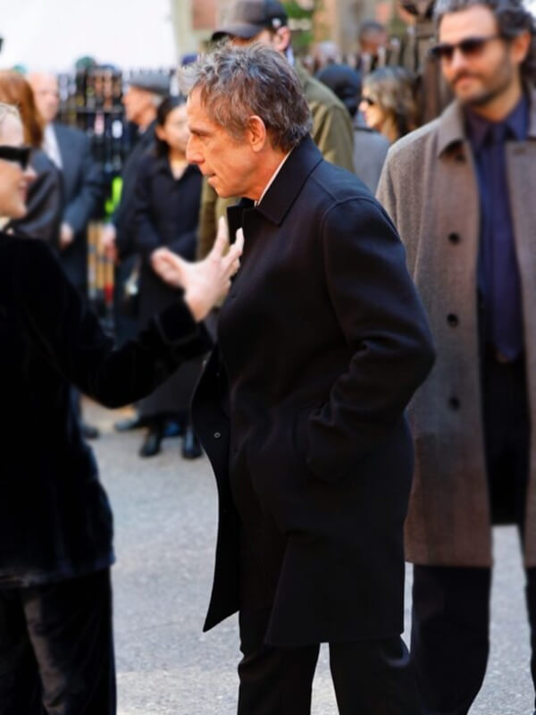Ben Stiller Off Weeks 2026 Black Wool Coat