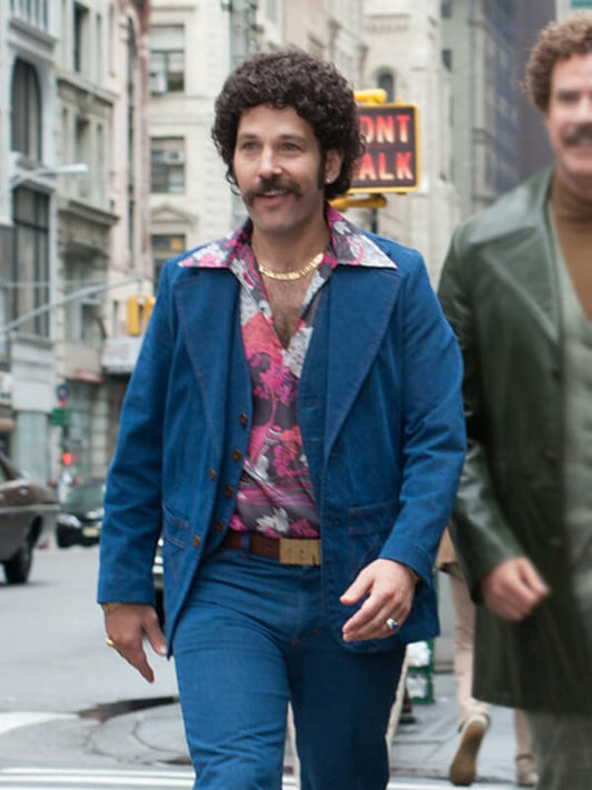 Brian Fantana Anchorman 2 Blue Denim Jacket