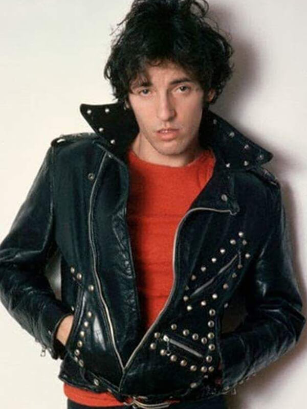 Bruce Springsteen Black Leather Studded Jacket