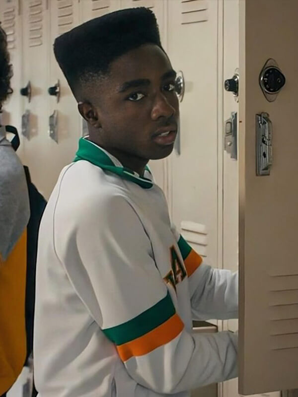 Caleb McLaughlin Stranger Things S04 Hawkins White Jacket