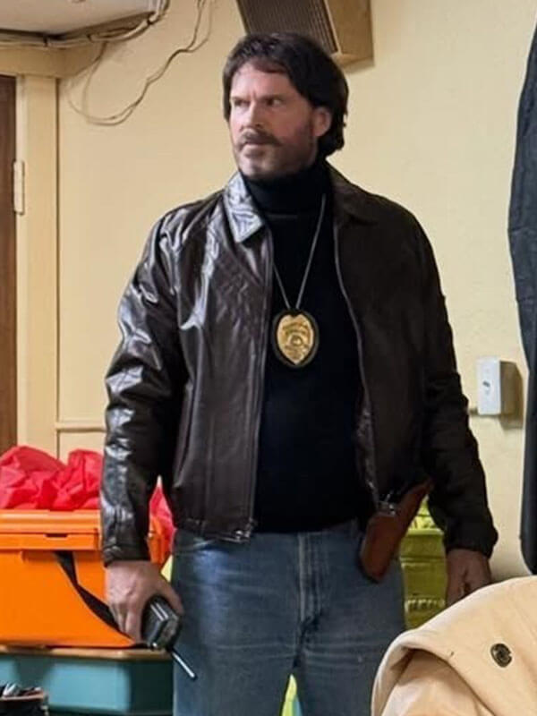 Cary Elwes Dead Man’s Wire 2025 Leather Jacket