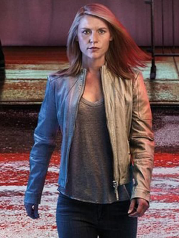 Claire Danes Homeland Series Leather Jacket
