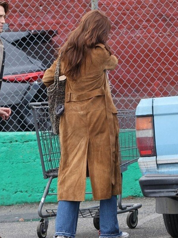Daisy Edgar Jones Here Comes The Flood 2026 Suede Coat
