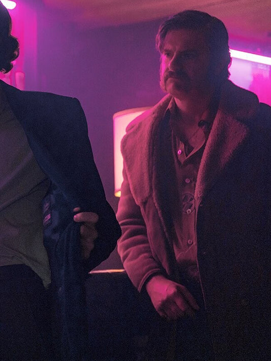 Edoardo Pesce The Big Fake 2026 Suede Shearling Jacket