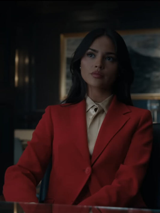 Eiza Gonzalez In The Grey 2026 Red Blazer