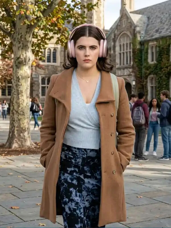 Ella Bright Off Campus S01 Brown Wool Jacket