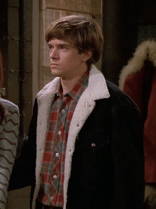 Eric Forman That '70s Show Black Shearling Jacket