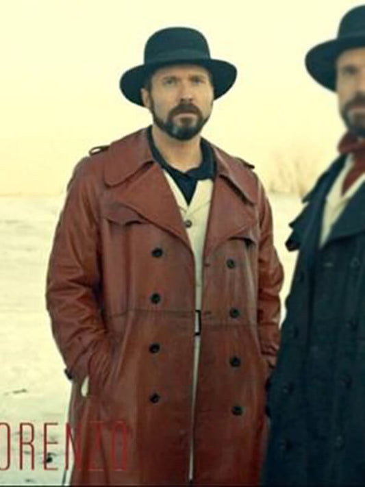 Gale Kitchen Fargo S02 Burgundy Leather Coat