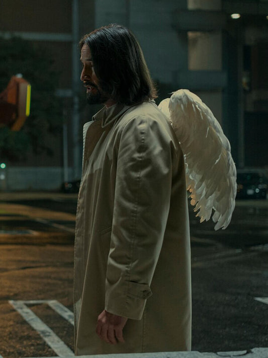 Good Fortune 2025 Keanu Reeves Beige Coat