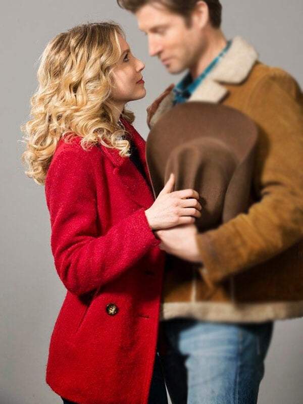 Holly Jensen One Starry Christmas Red Wool Coat