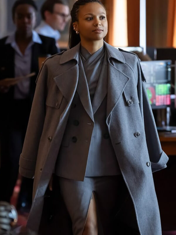 Industry S04 Harper Stern Grey Wool Coat