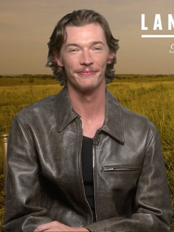 Jacob Lofland Landman Brown Leather Jacket
