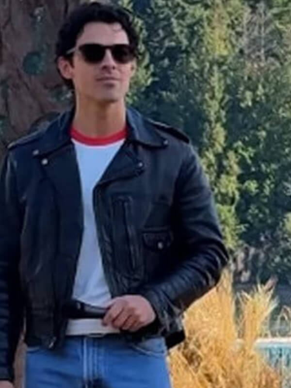 Joe Jonas Camp Rock 3 Biker Black Leather Jacket
